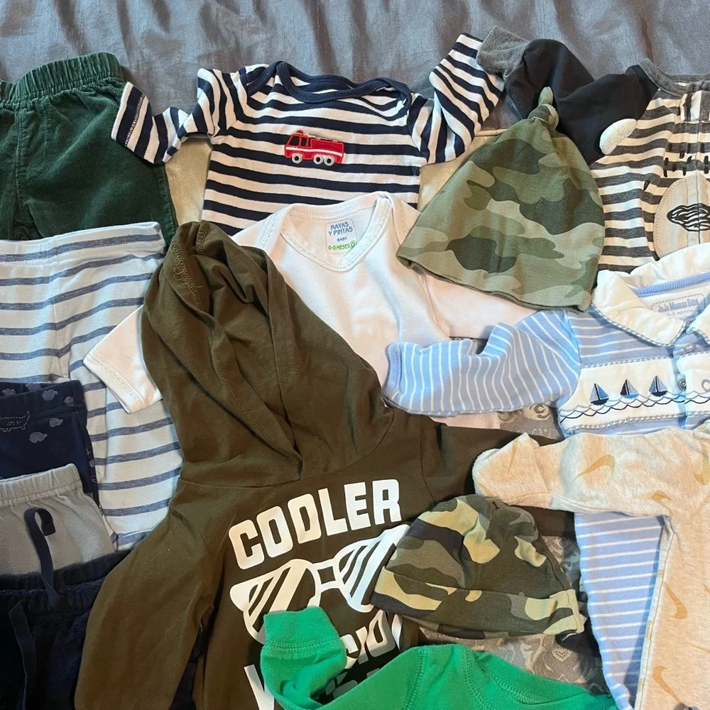 20pc Baby 0-3M Clothing Bundle - Picture 5 of 7